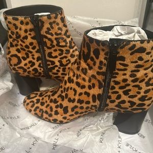 Kendall & Kylie light brown pony skin bootie in original box. Almost new.